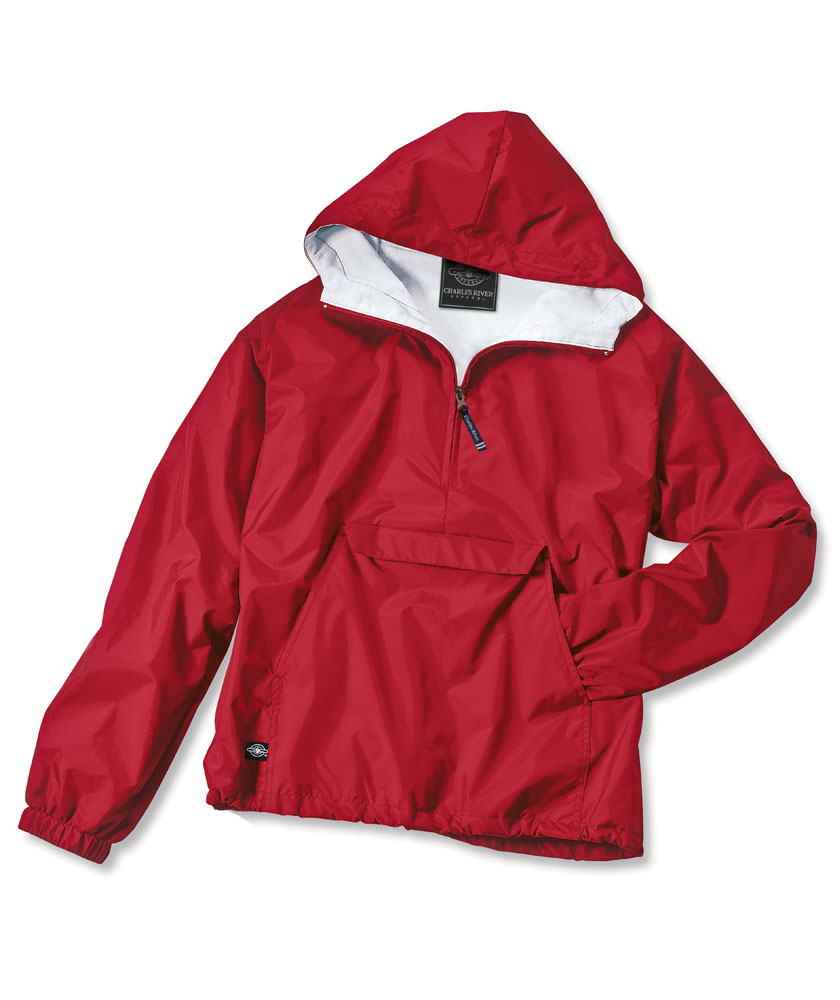 The "Kids' Collection" Youth Classic Solid Nylon Windbreaker Pullover Jacket from Charles River Apparel 