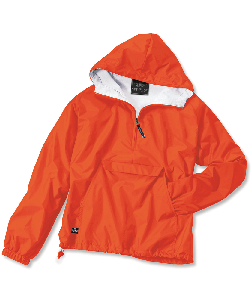 The "Classic Collection" Classic Solid Nylon Windbreaker Pullover Jacket from Charles River Apparel