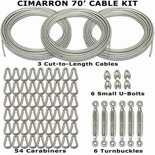 Cimarron 70' Cable Installation Kit (for use with Baseball / Softball Batting Cage)