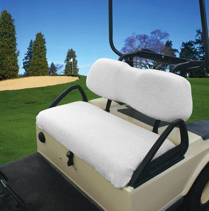 Classic Accessories Fairway Golf Car Bench Seat Fleece Cover, White