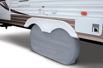 Classic Accessories OverDrive&trade; RV Dual Axle Wheel Cover - White (Small)