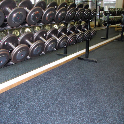 4' x 25' Rollout Rubber Flooring (Black)