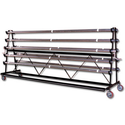 Gym Floor Cover Mobile Storage Rack - 10 Rollers