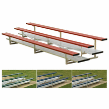 4 Row 15' Low Rise Bleachers (Colored)