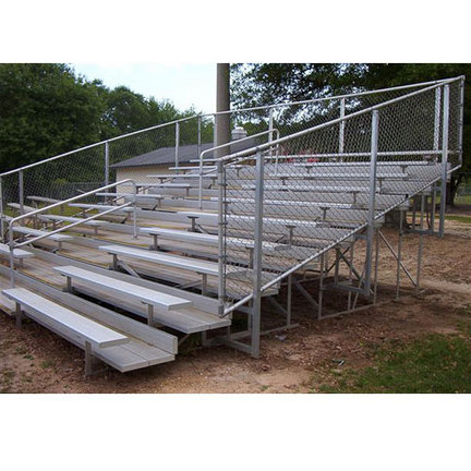 10 Row (180 Seat) 27' VIP Bleachers with Fence Railing