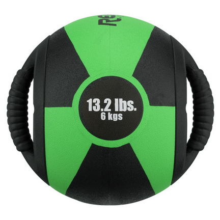 13.2 lb. / 6 Kg Reactor Medicine Ball with Handle (Kelly Green)