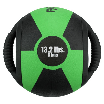 13.2 lb. / 6 Kg Reactor Medicine Ball with Handle (Kelly Green)