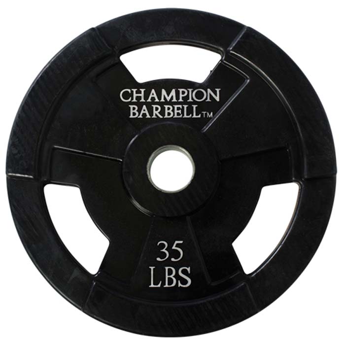 35 lb Champion Rubber Coated Olympic Grip Plate