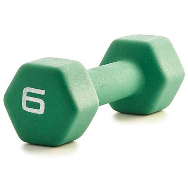 6 lb. Neoprene Dumbbell (Dark Green/Lemongrass)