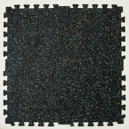 28.5" x 28.5" x 3/8" Zip-Tile Flooring (Black)