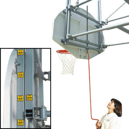 Bison Gymnasium Backboard Height Adjustment System (42" x 62" Rectangle Mounting)