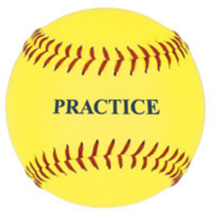 12'' Yellow Practice Softballs (1 Dozen)