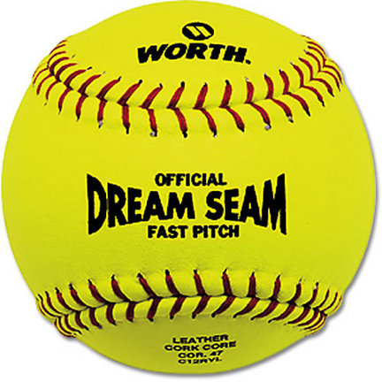 Worth 12'' Dream Seam Fastpitch Softballs (1 Dozen)