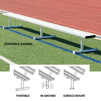 27' Permanent Bench without Back