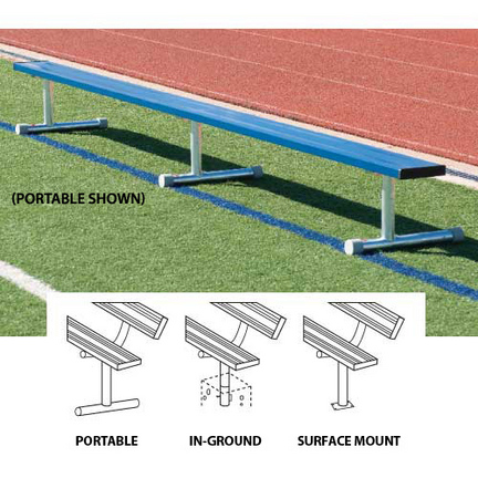 21' Portable Bench without Back (Colored)