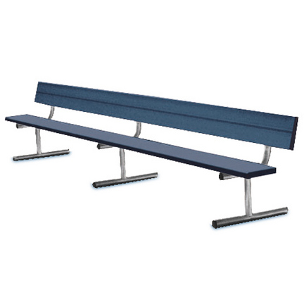 15' Heavy Duty Permanent Aluminum Bench without Back