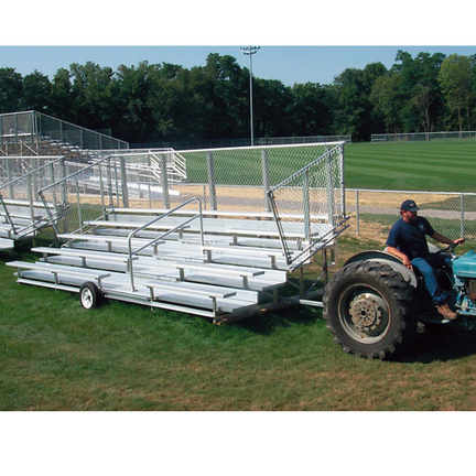 10 Row (133 Seat) 24' Deluxe Portable Bleacher System