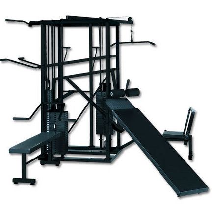 Pro Combo 16 Station Weight Training Machine with Black Frame