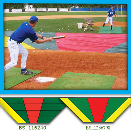 Small Bunt Zone Major League Infield Protector/Trainer - 15' x 18' x 48'