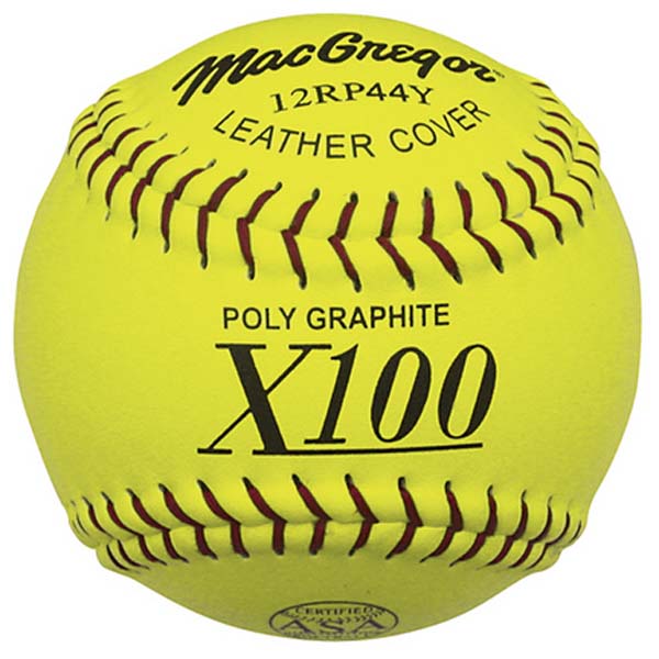 MacGregor&REG; 11'' .44/375 ASA Yellow Poly Softballs (1 Dozen)