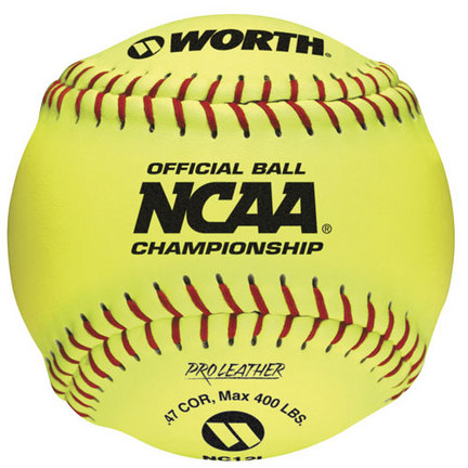 Worth NC12L NCAA 47/400 12" Fastpitch Softballs (1 Dozen)