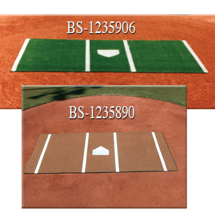 6' x 12' Baseball Synthetic Turf Home Plate Mat