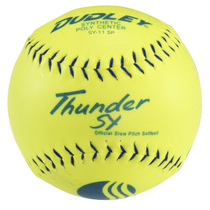 11" Dudley Thunder SY Classic W Stamped Softballs - 1 Dozen
