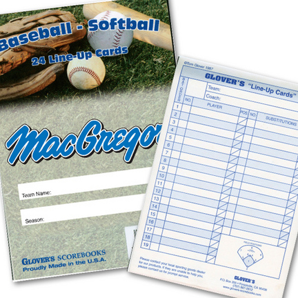 Baseball / Softball Line-Up Card Booklet