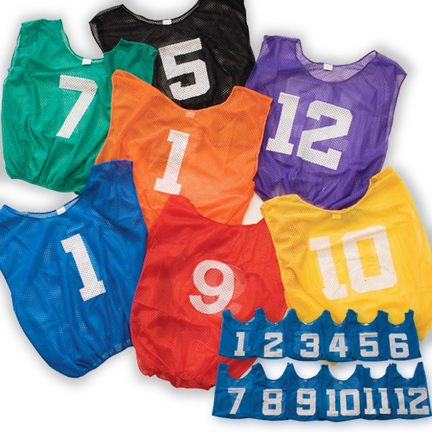 Adult Lightweight Numbered Scrimmage Vest (1 Dozen)