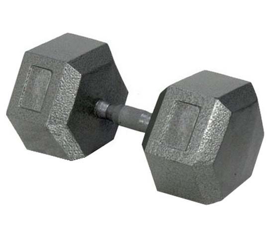 20 lbs. Solid Hex Dumbbell with Ergonomic Grip