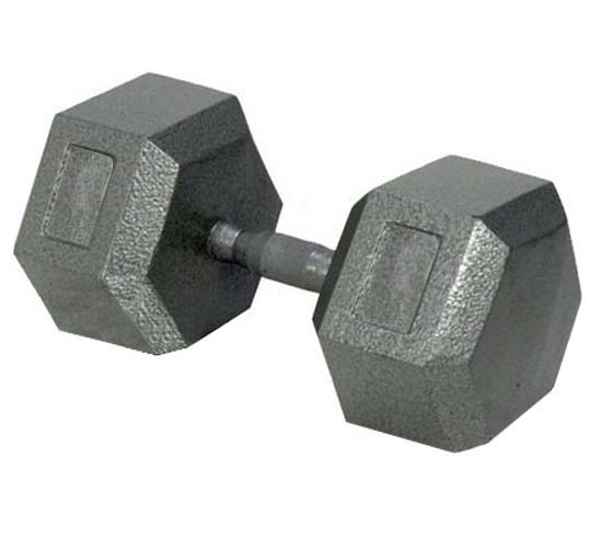 15 lbs. Solid Hex Dumbbell with Ergonomic Grip