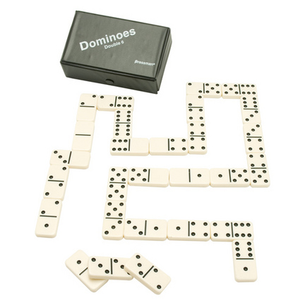 Deluxe Double Six Dominoes with Case