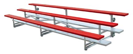 15' Color Stationary Bleachers (2 Rows)