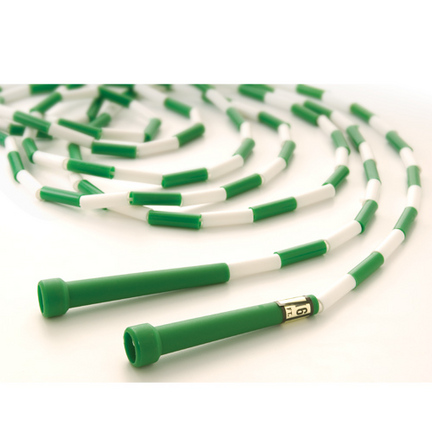 16' Green / White Segmented Skip Rope (Set of 20)