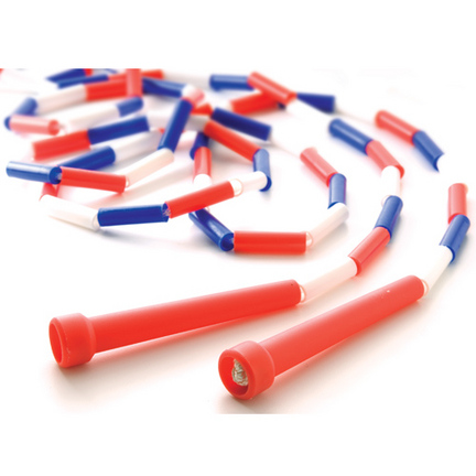 9' Red / White / Blue Segmented Skip Rope (Set of 20)