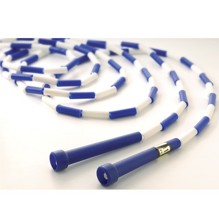 8' Blue / White Segmented Skip Rope (Set of 20)