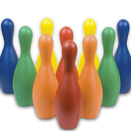 Multi-Color Foam Bowling Pin Set