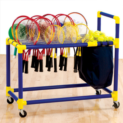 Racquet Cart with Basket
