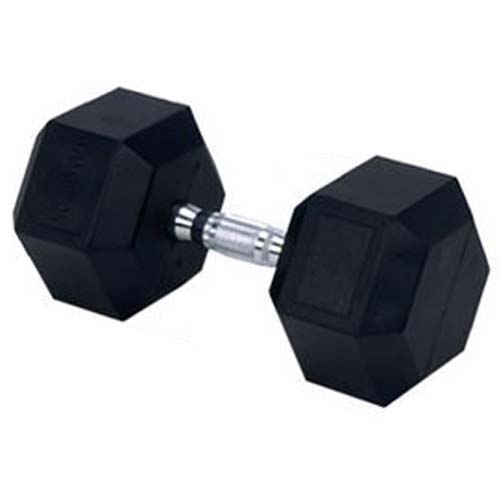 60 lb. Rubber Encased Solid Hex Dumbbell