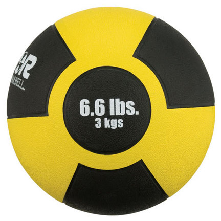 6.6 lb. / 3 Kg Reactor Rubber Medicine Ball (Yellow)