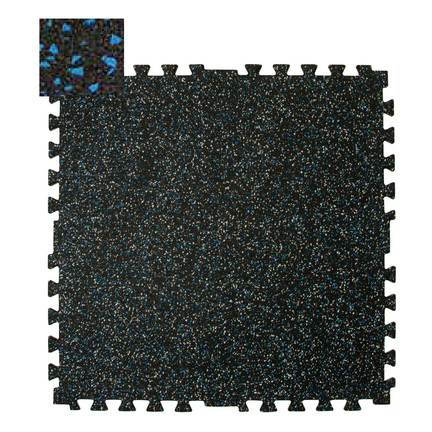 28.5" x 28.5" x 3/8" Zip-Tile Flooring (Blue Fleck)