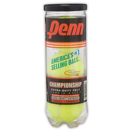 Penn Championship Yellow Regular Duty Tennis Balls - 3 Cans