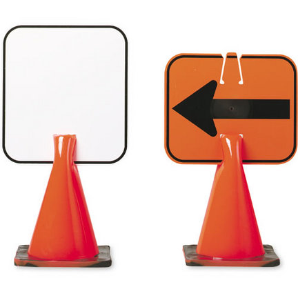 Plastic Clip-On Cone Sign (Blank)