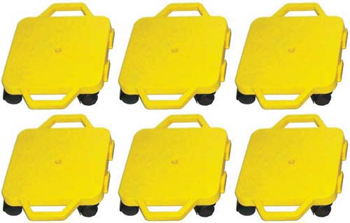 12" Ultra Glide Scooter Board in Yellow (Set of 6)