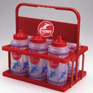 Collapsible Water Bottle Carrier with 6 Quart-Size Bottles (Case of 4)