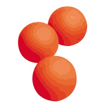 Fire Orange Vinyl Plastic Hockey Balls (Case of 100)