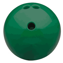 5 lb Dark Green Rubberized Plastic Bowling Ball