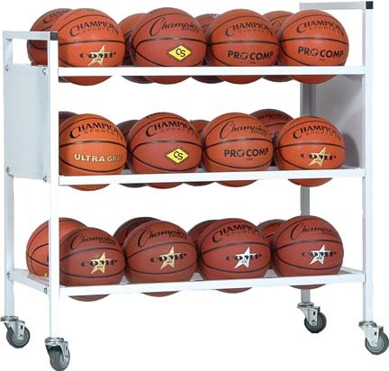 24 Basketball Double Wide Ball Cart