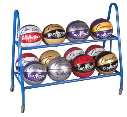 12 Basketball Deluxe Heavy Duty Ball Cart