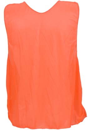 Adult Numbered Micro Mesh Team Practice Vests (Fluorescent Orange) - 1 Dozen
